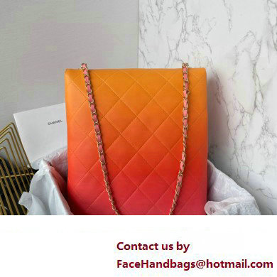 Chanel Gradient Calfskin  &  Gold-Tone Metal Large Hobo Bag AS4632 Orange 2024